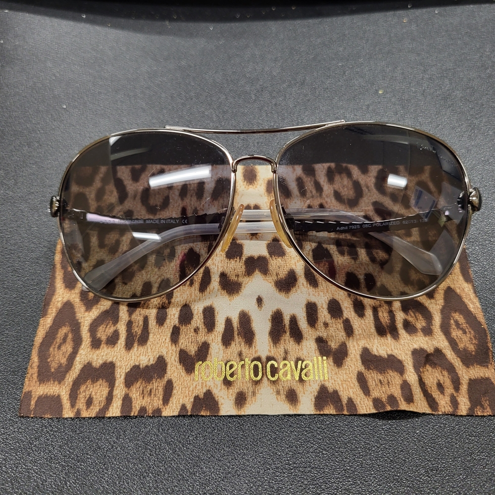 *SOLD**Roberto Cavalli Silver Aviator Sunglasses